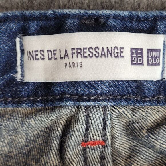 Uniqlo Jeans Blue Slim Straight Fits 36x26 Kaihara Denim - Picture 6 of 10